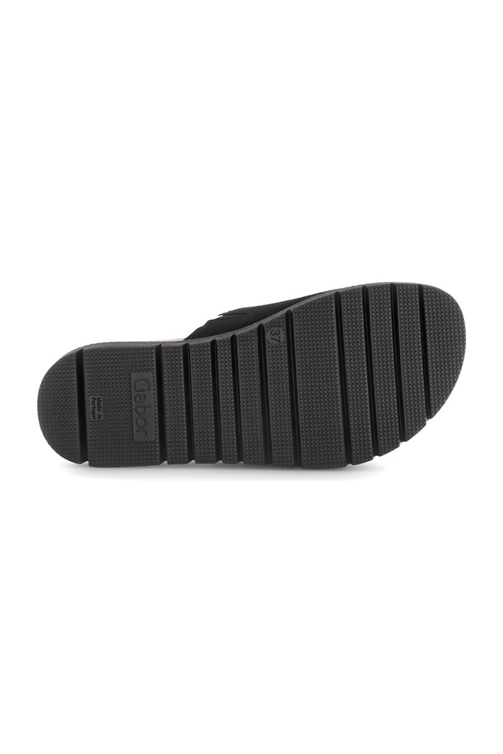 Gabor Everly Black Suede Sandal 83.745.17