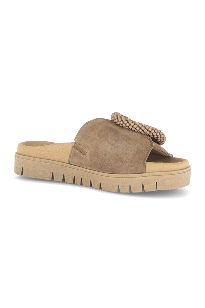 Gabor Everly Peanut Brown Suede Sandal 83.745.18