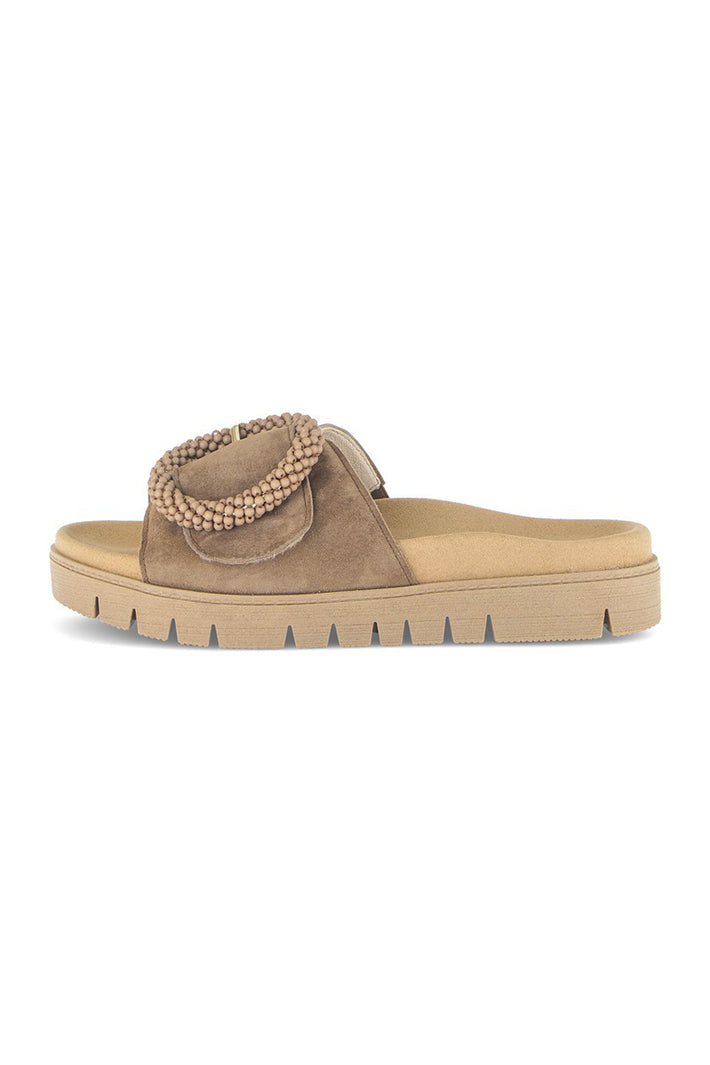 Gabor Everly Peanut Brown Suede Sandal 83.745.18