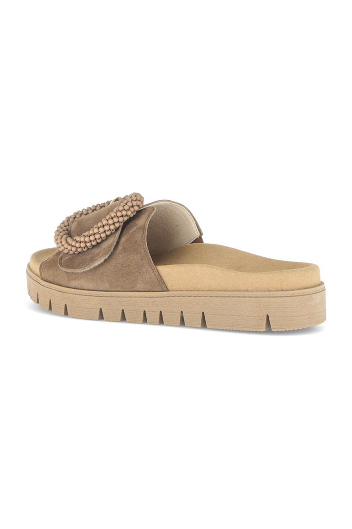 Gabor Everly Peanut Brown Suede Sandal 83.745.18