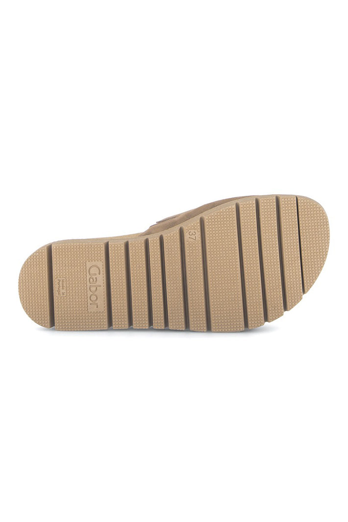 Gabor Everly Peanut Brown Suede Sandal 83.745.18
