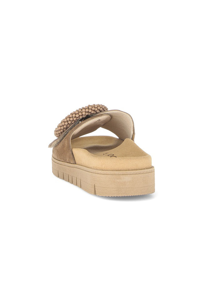Gabor Everly Peanut Brown Suede Sandal 83.745.18