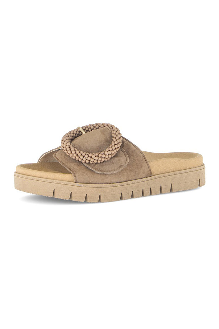 Gabor Everly Peanut Brown Suede Sandal 83.745.18