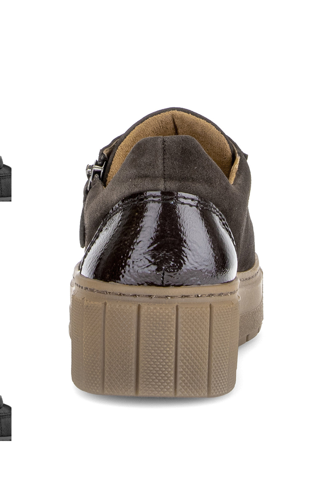 Gabor Ferry Mocha Brown Suede Trainer 6017.03.005, back view