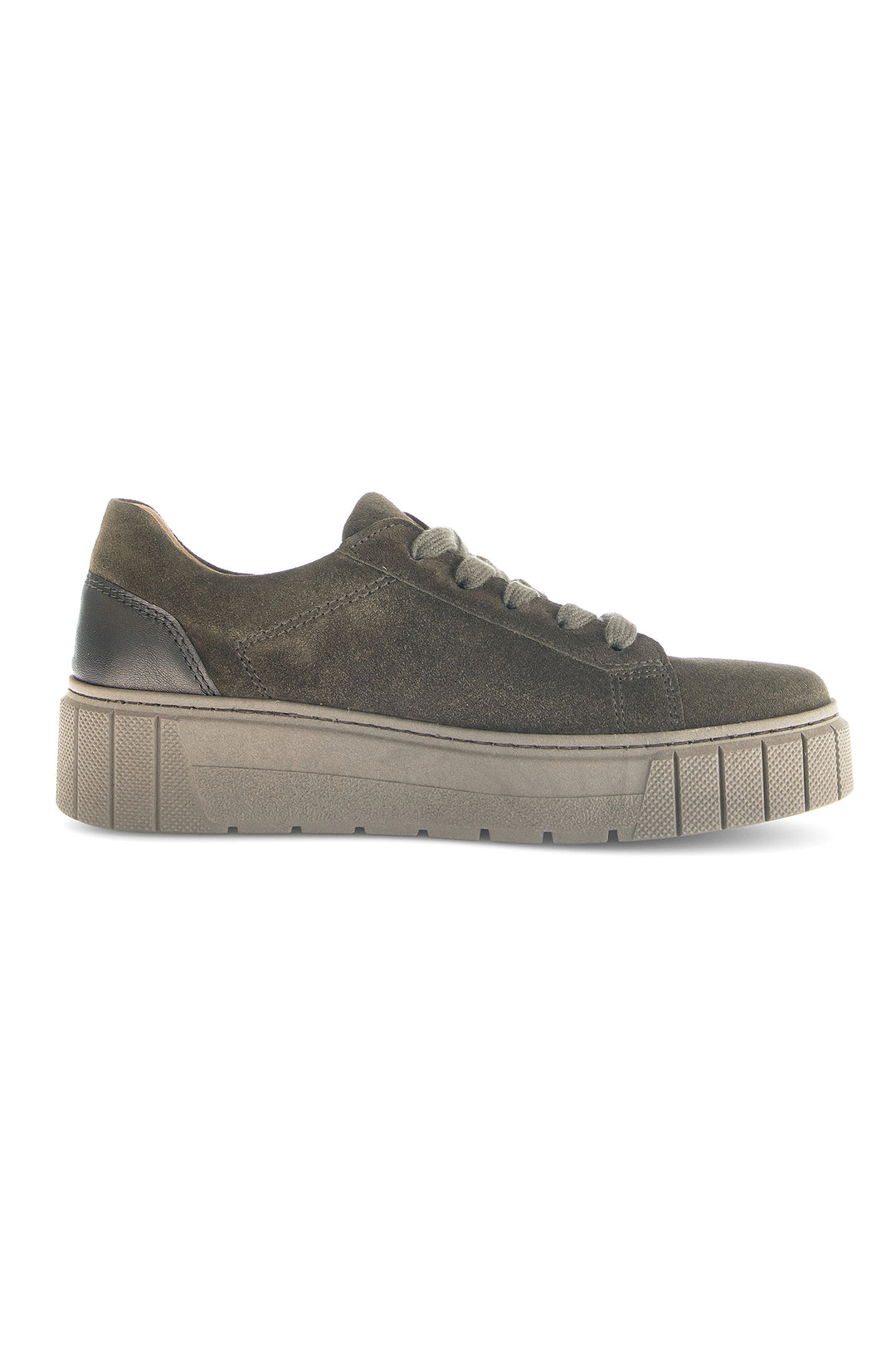 Gabor Ferry Olive Green Suede Trainer 6017.03.002, sole view