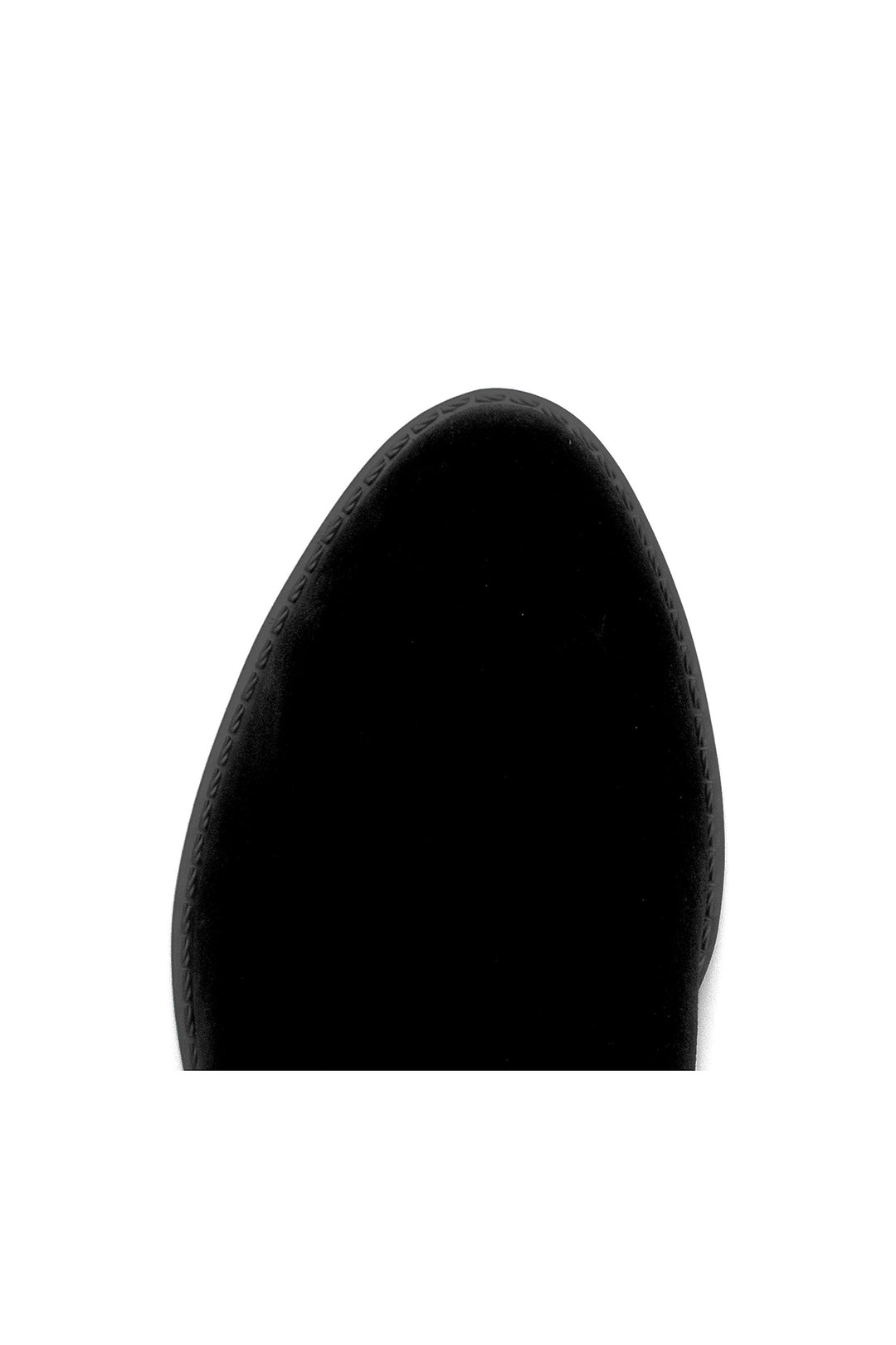 Black shoe on a white background