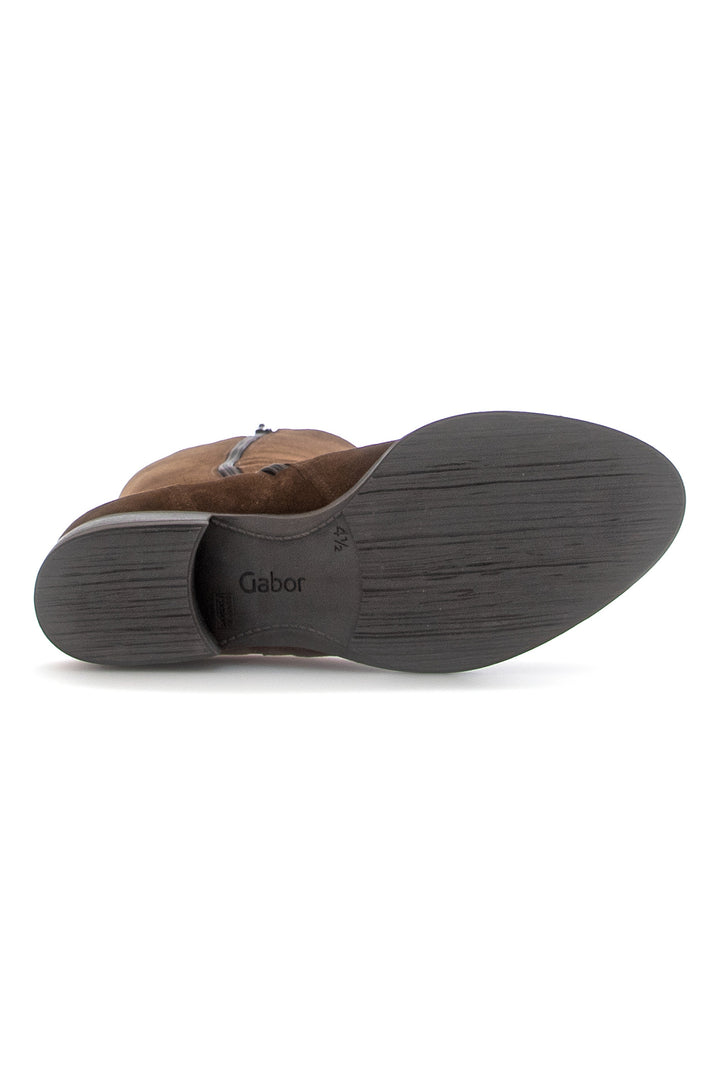 Brown shoe sole with 'Gabor' branding on a white background
