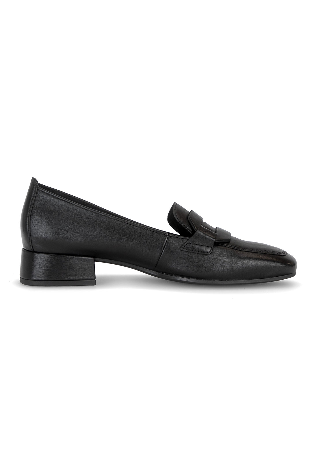 Gabor Great Black Leather Slip On Shoe 4002.01.012, sole view