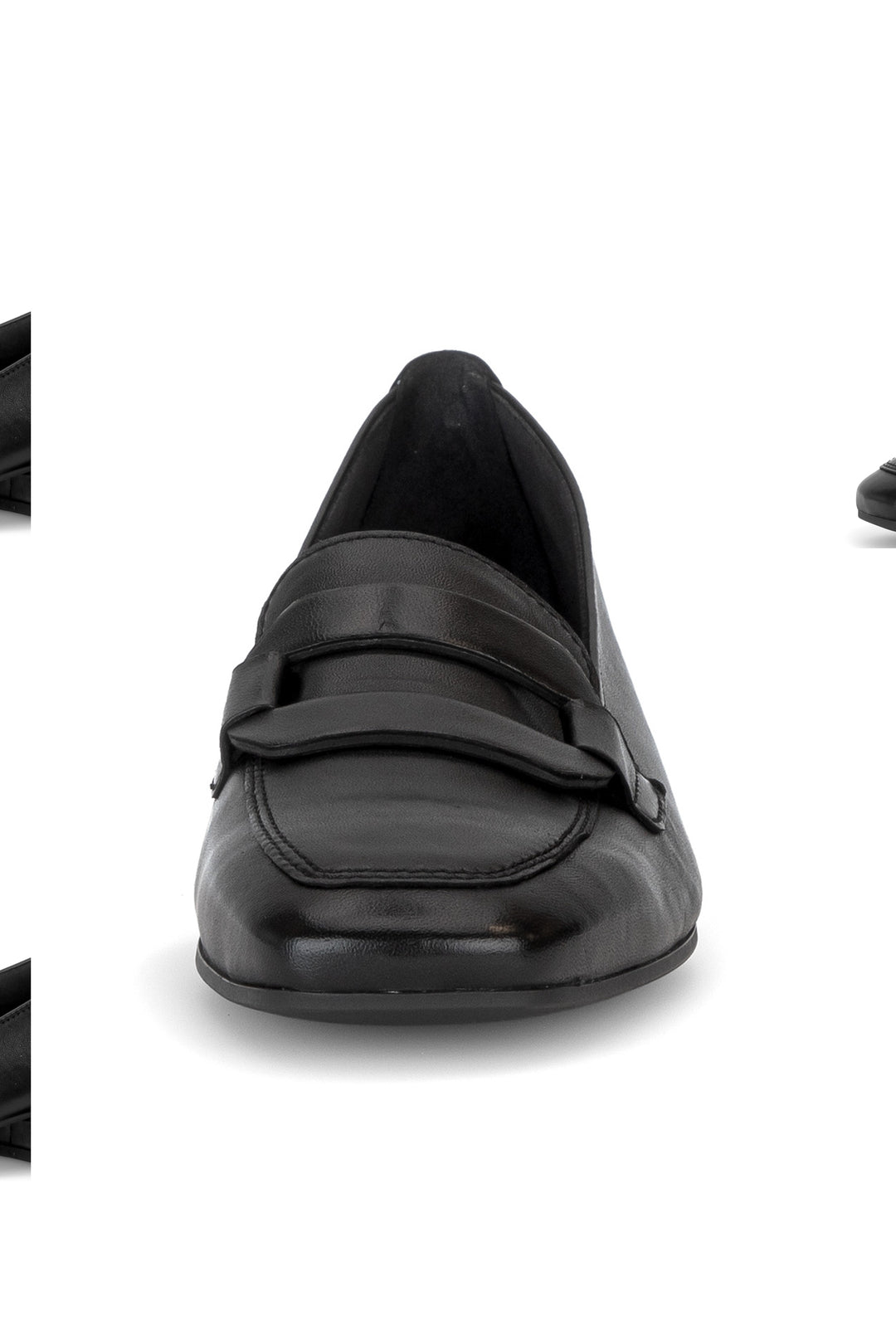 Gabor Great Black Leather Slip On Shoe 4002.01.012, detail view