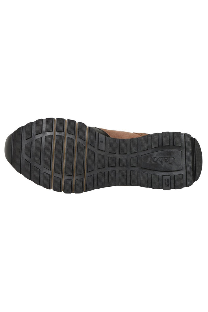 Gabor Hollywell 76.378.67 Black Gold Leather Wide Fit Trainer - Shirley Allum Boutique