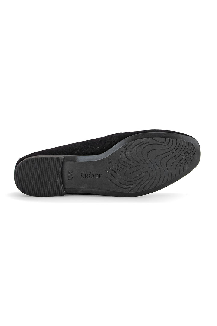 Gabor Jackie Loafer Black Suede 65.210.17 - Shirley Allum Boutique