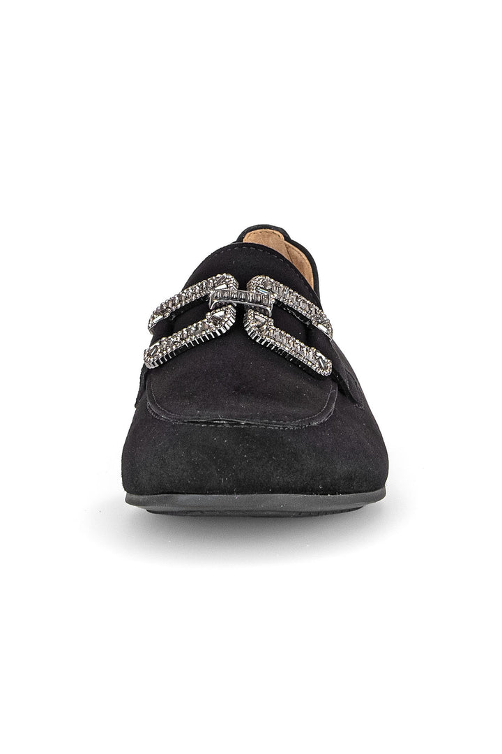 Gabor Jackie Loafer Black Suede 65.210.17 - Shirley Allum Boutique