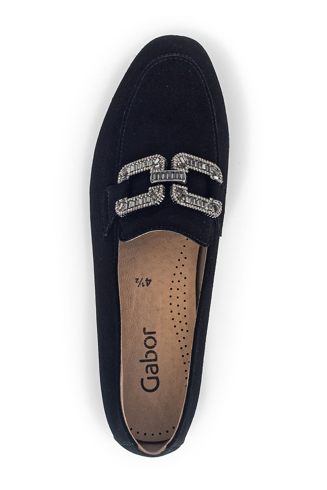 Gabor Jackie Loafer Black Suede 65.210.17 - Shirley Allum Boutique
