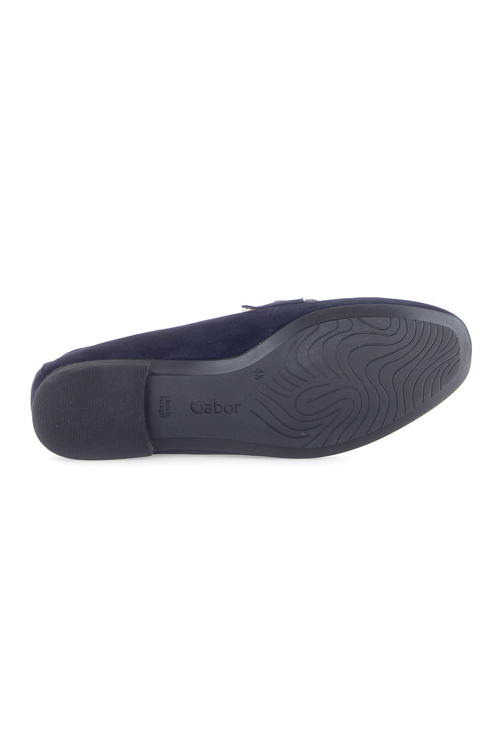 Gabor Jackie Loafer Blue Suede 65.210.16 - Shirley Allum Boutique