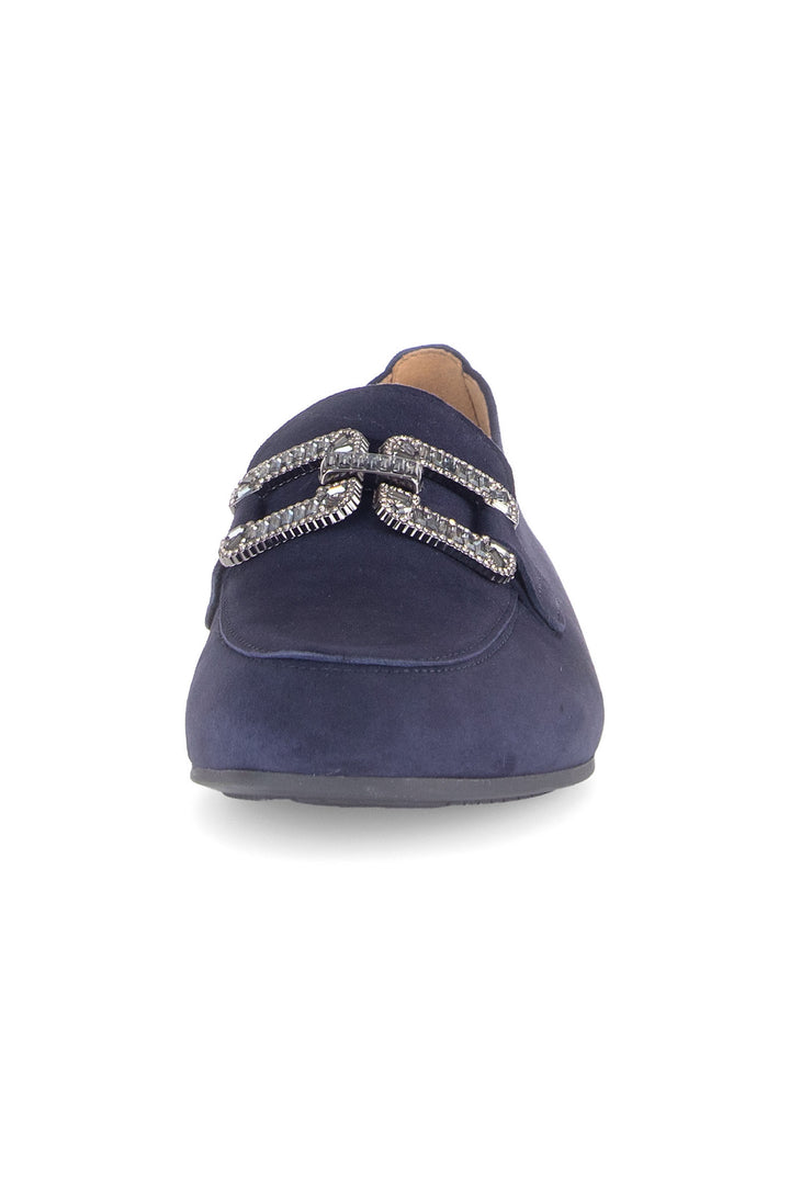 Gabor Jackie Loafer Blue Suede 65.210.16 - Shirley Allum Boutique
