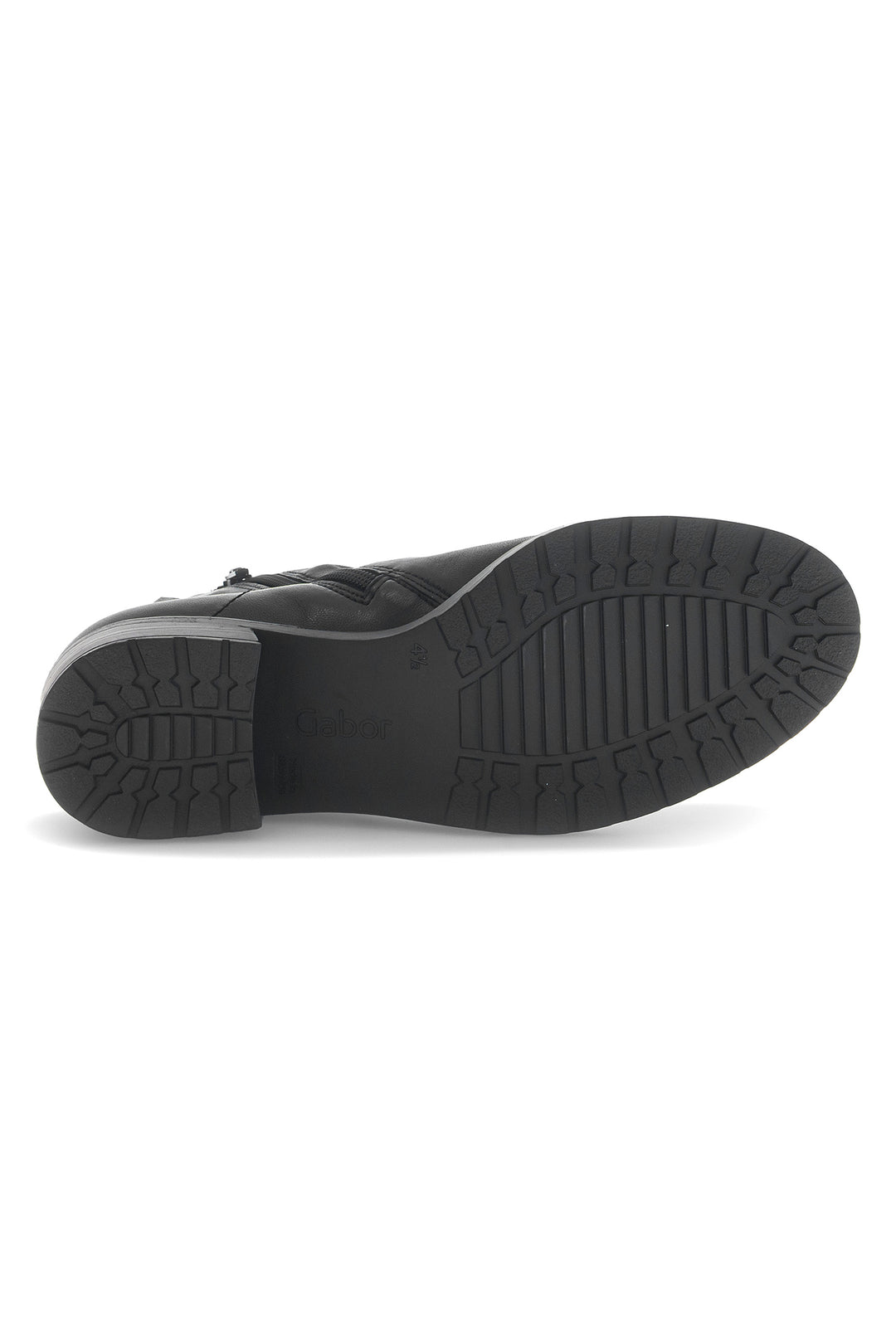 Black shoe sole on a white background