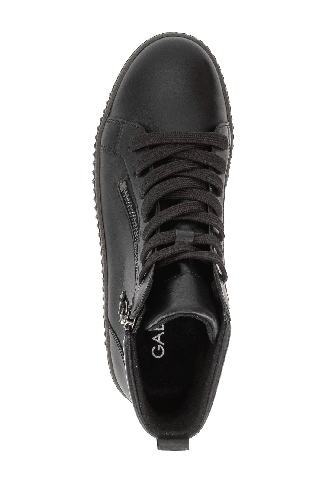 Gabor Lake Black Leather Boots 8013.01.003, side view
