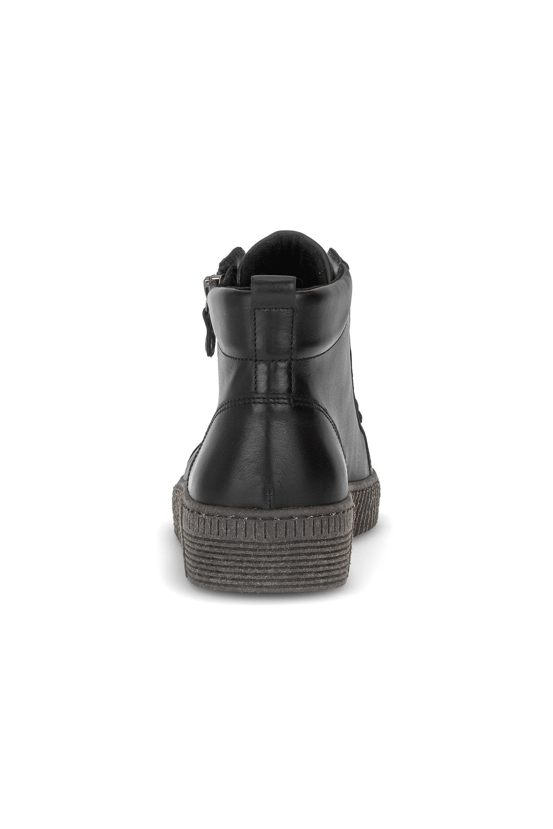 Gabor Lake Black Leather Boots 8013.01.003, back view