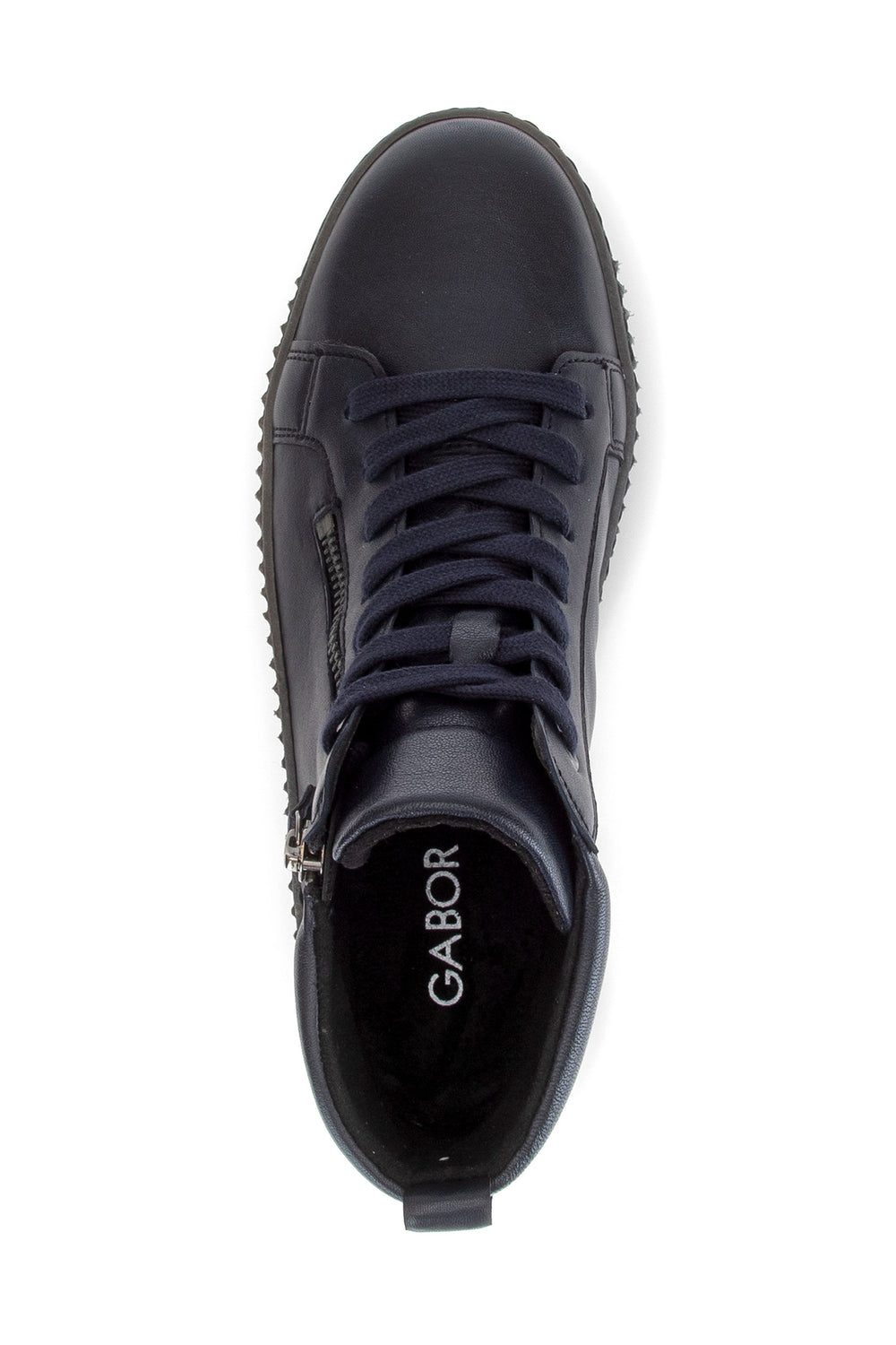 Gabor Lake Navy Leather Boots 8013.01.005, side view