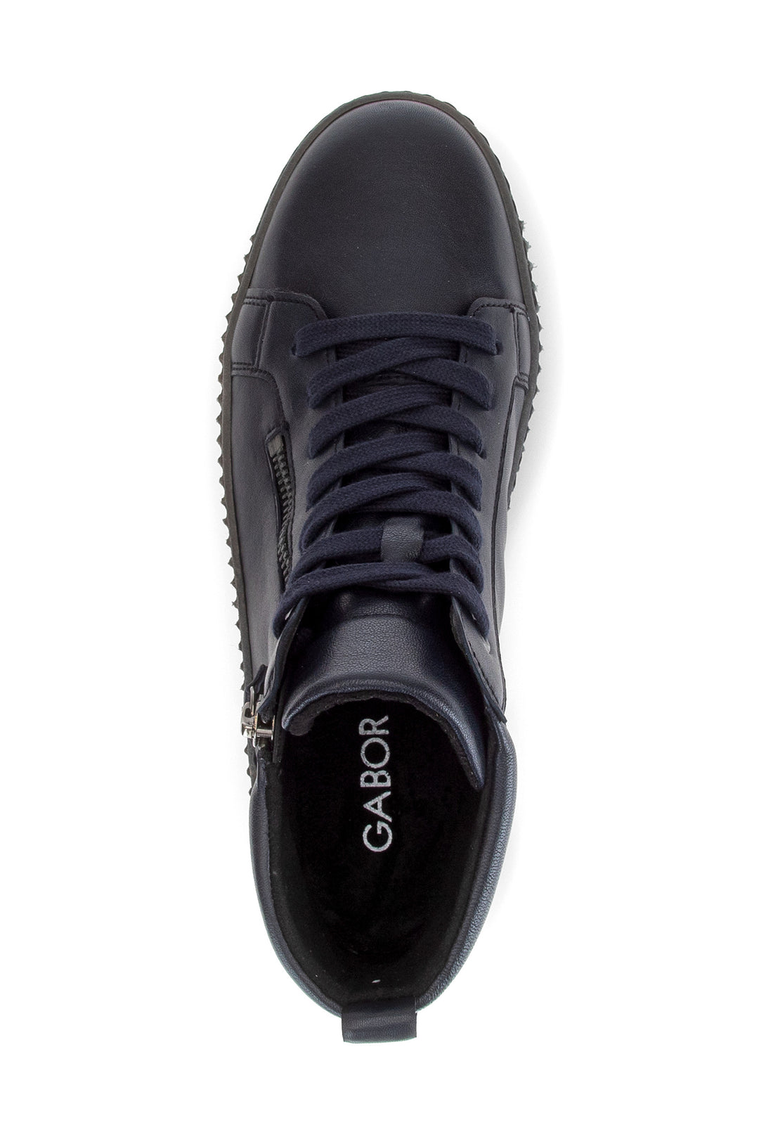 Gabor Lake Navy Leather Boots 8013.01.005, side view