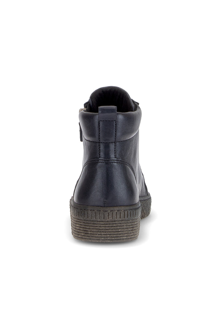 Gabor Lake Navy Leather Boots 8013.01.005, back view