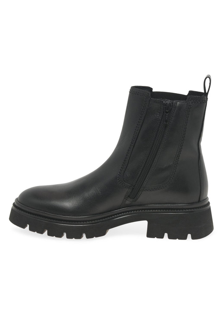 Gabor Marissa 71.850.27 Black Leather Ankle Chelsea Boots - Shirley Allum Boutique