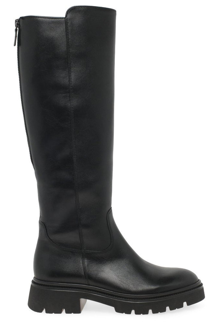 Gabor Match 71.859.27 Black Leather Knee High Boots - Shirley Allum Boutique