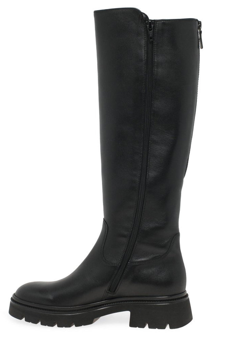 Gabor Match 71.859.27 Black Leather Knee High Boots - Shirley Allum Boutique