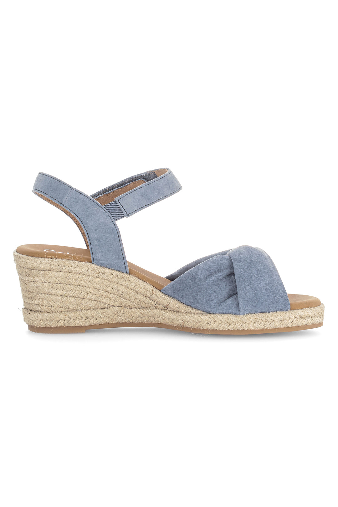 Gabor Moon Blue Suede Wedge Sandals 82.712.26