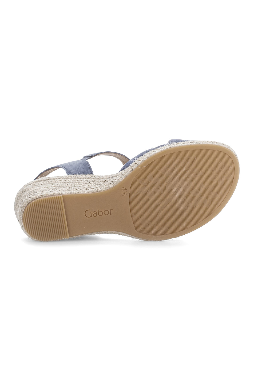 Gabor Moon Blue Suede Wedge Sandals 82.712.26