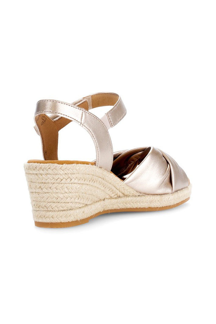 Gabor Moon Gold Leather Wedge Sandal 82.712.82
