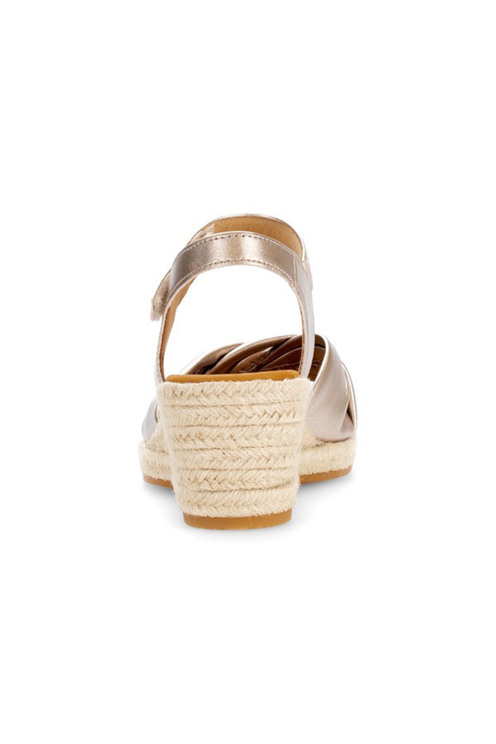 Gabor Moon Gold Leather Wedge Sandal 82.712.82