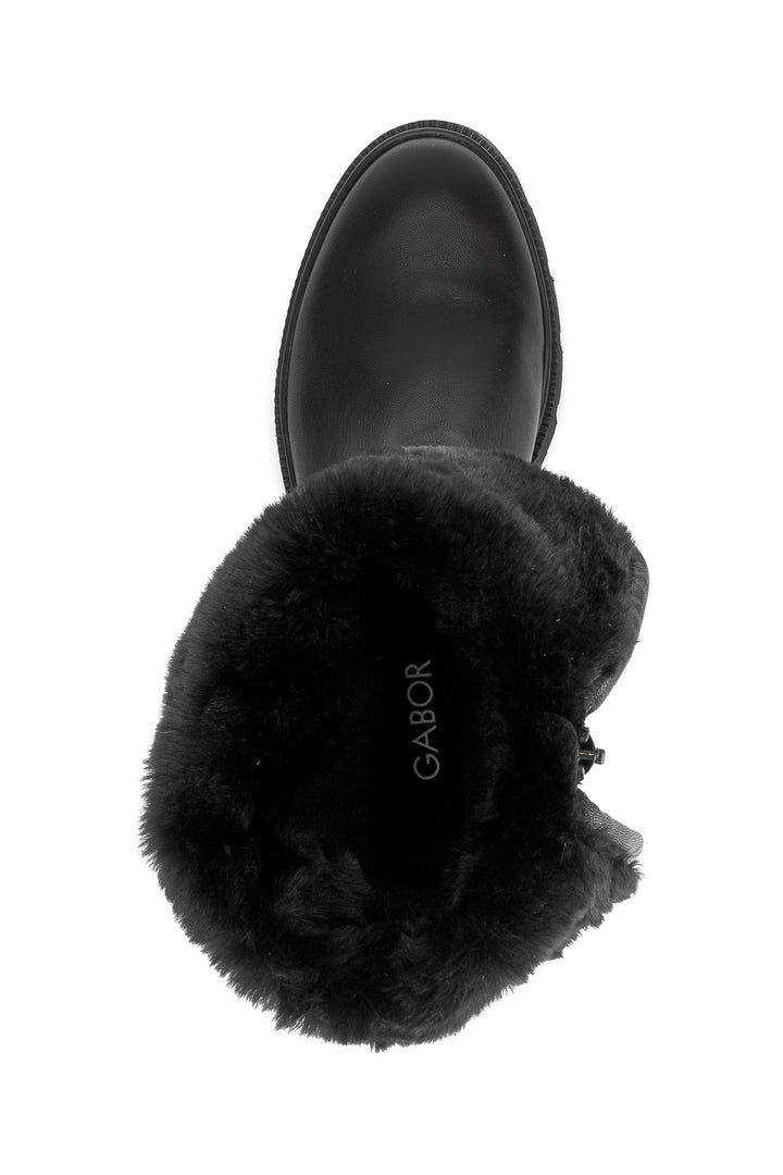 Gabor Moonlight Black Wool Boots 8021.04.001, side view