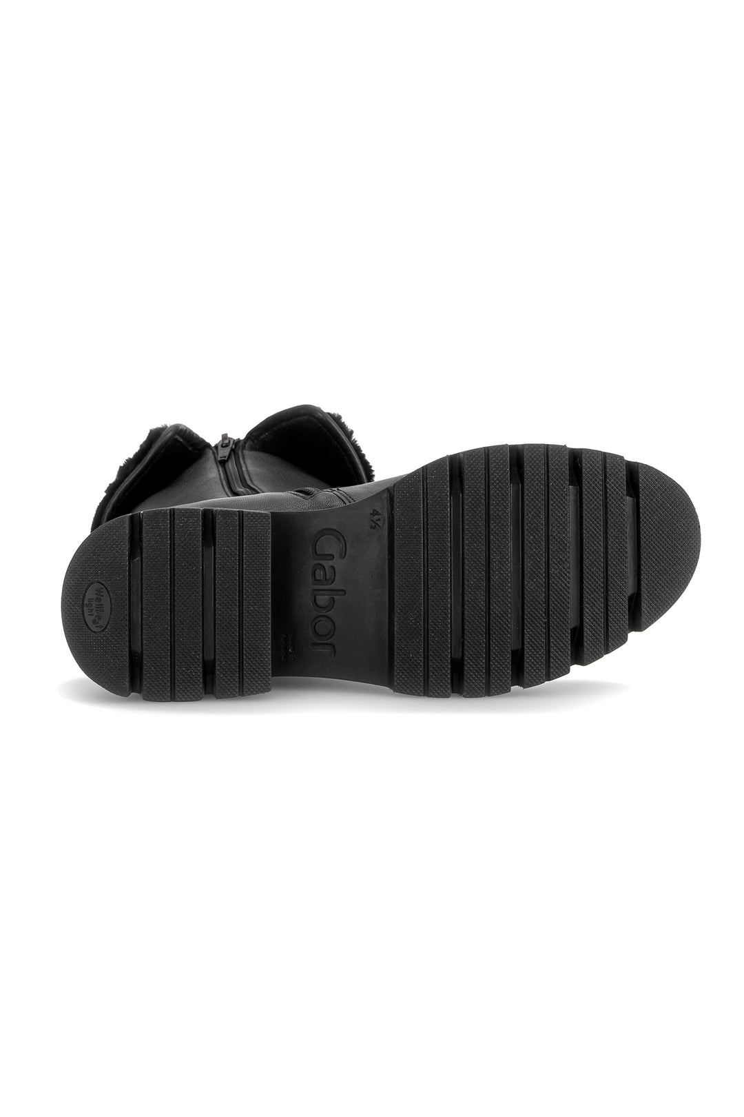 Gabor Moonlight Black Wool Boots 8021.04.001, three-quarter view