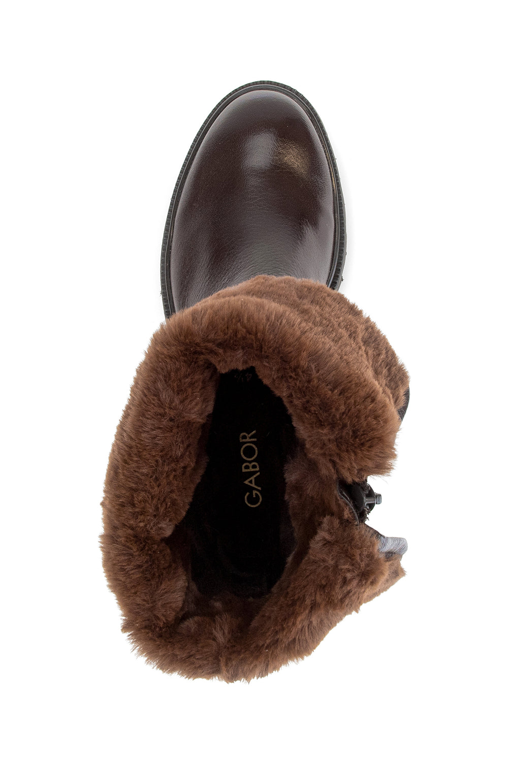 Gabor Moonlight Mocha Brown Wool Boots 8021.04.002, side view