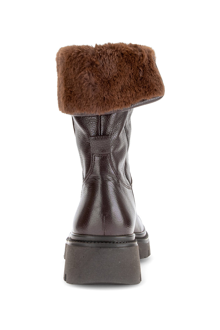 Gabor Moonlight Mocha Brown Wool Boots 8021.04.002, back view