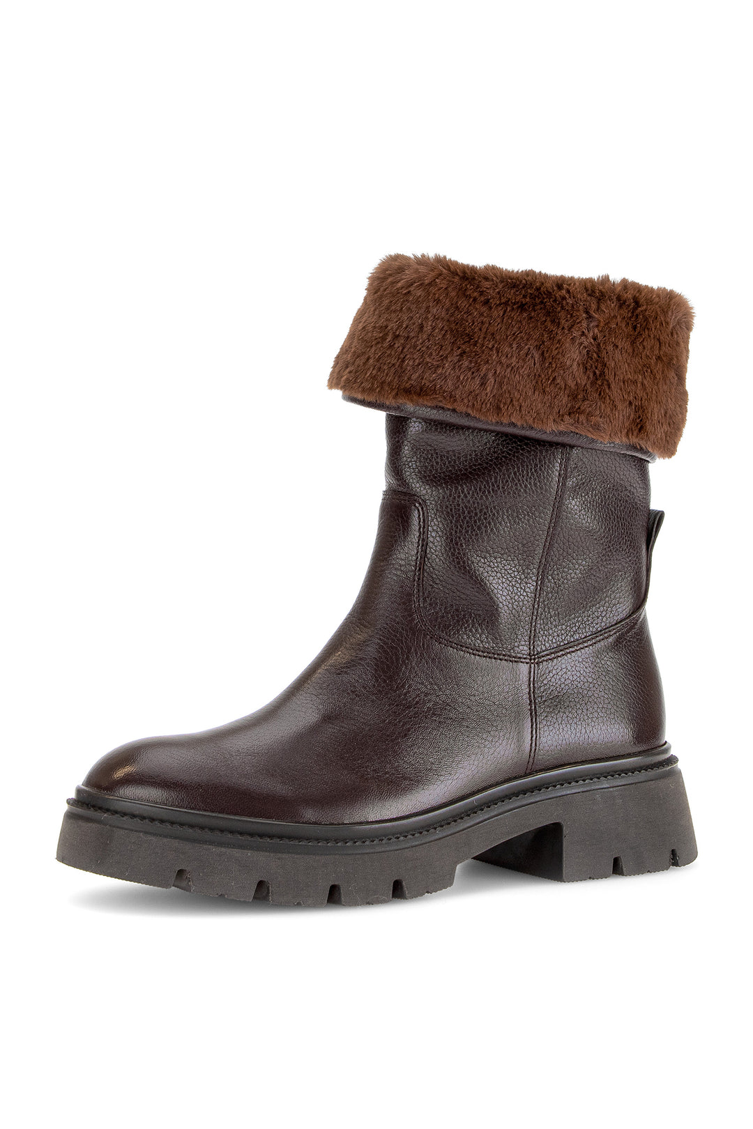 Gabor Moonlight Mocha Brown Wool Boots 8021.04.002, front view