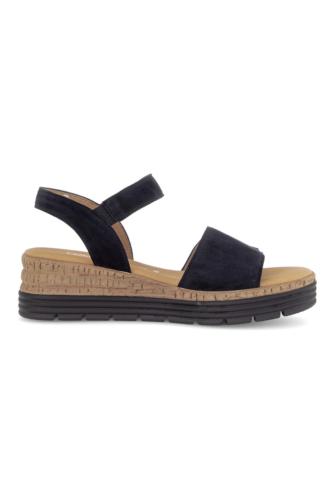 Gabor Shout Navy Suede Wedge Sandals 82.700.46