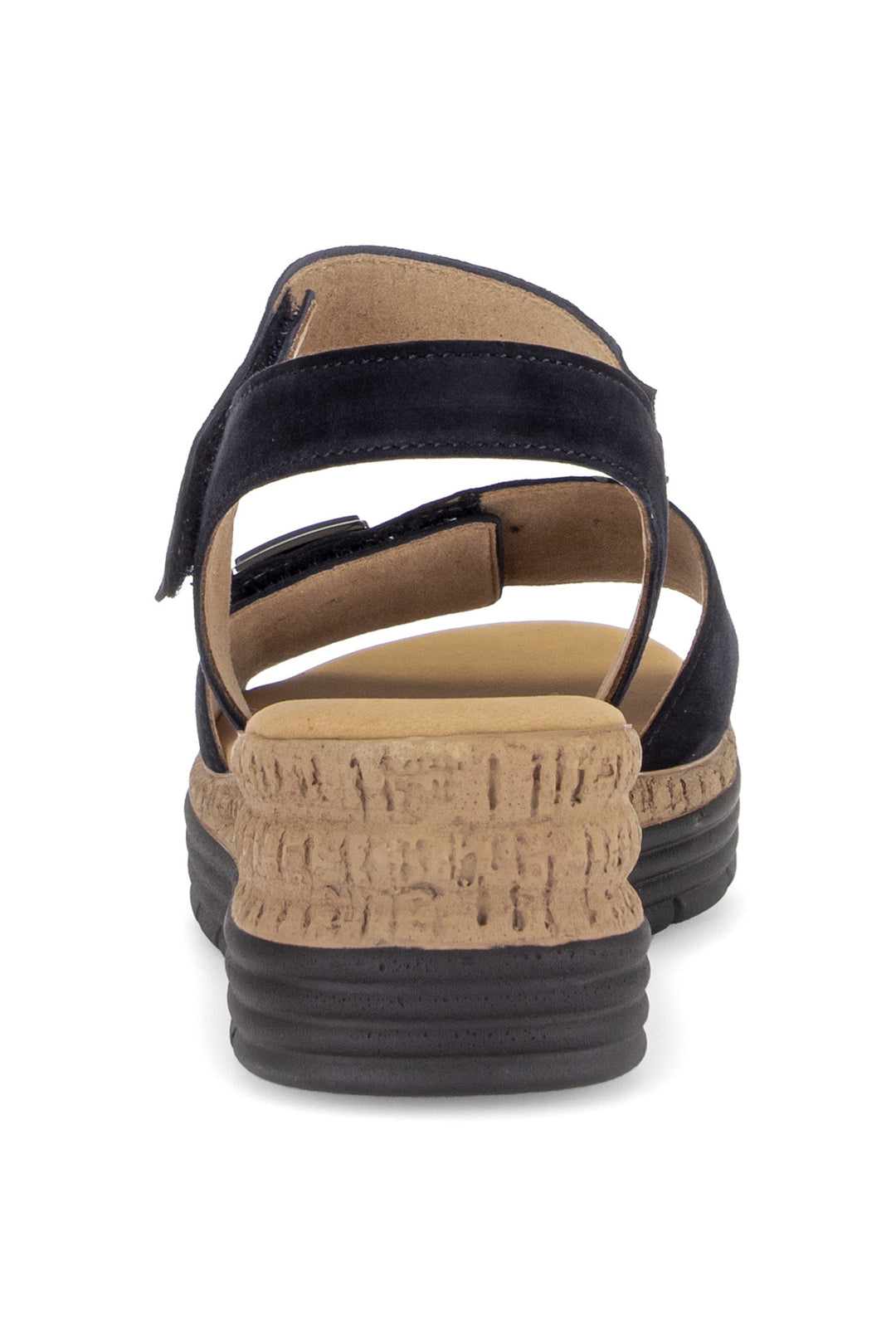Gabor Shout Navy Suede Wedge Sandals 82.700.46