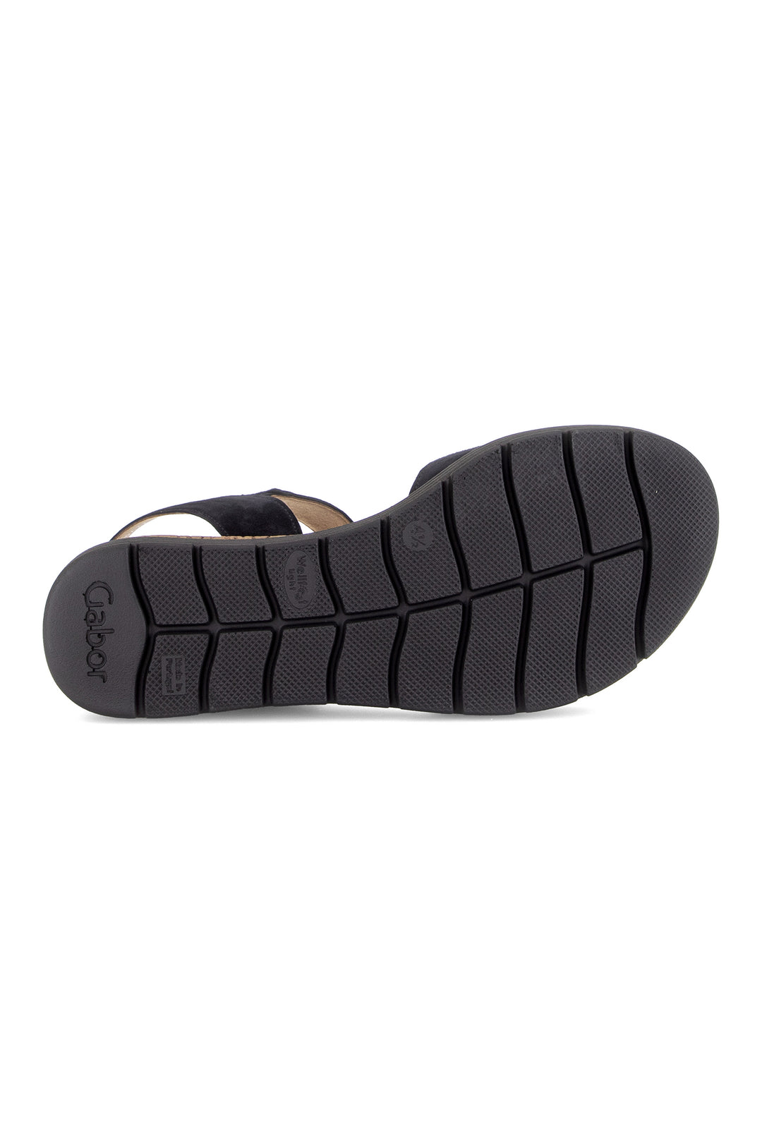 Gabor Shout Navy Suede Wedge Sandals 82.700.46