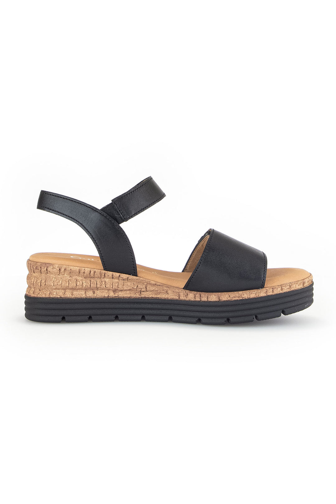 Gabor Shout Sandal Black Wedge Heel 62.700.57 - Shirley Allum Boutique