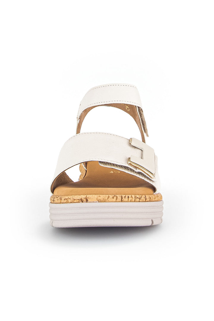 Gabor Shout Sandal White Wedge Heel 62.700.52 - Shirley Allum Boutique
