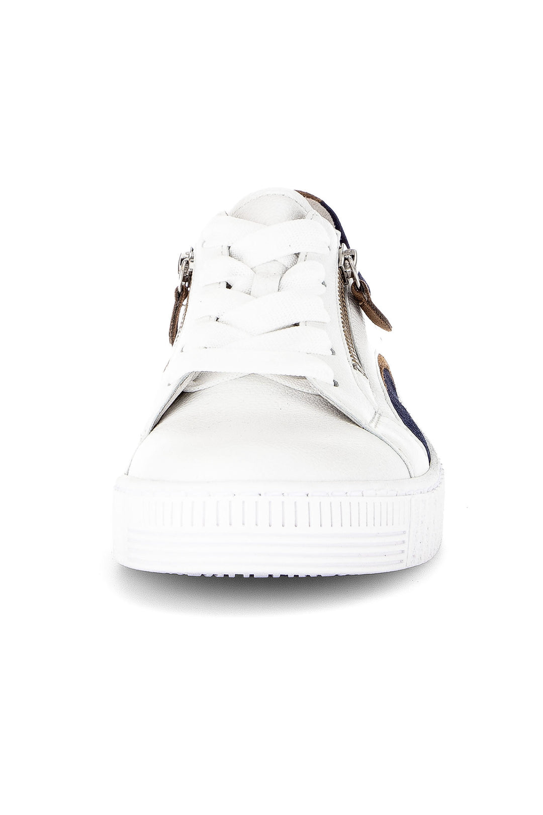 Gabor Wemo Trainer White Blue Leather 63.330.20 - Shirley Allum Boutique