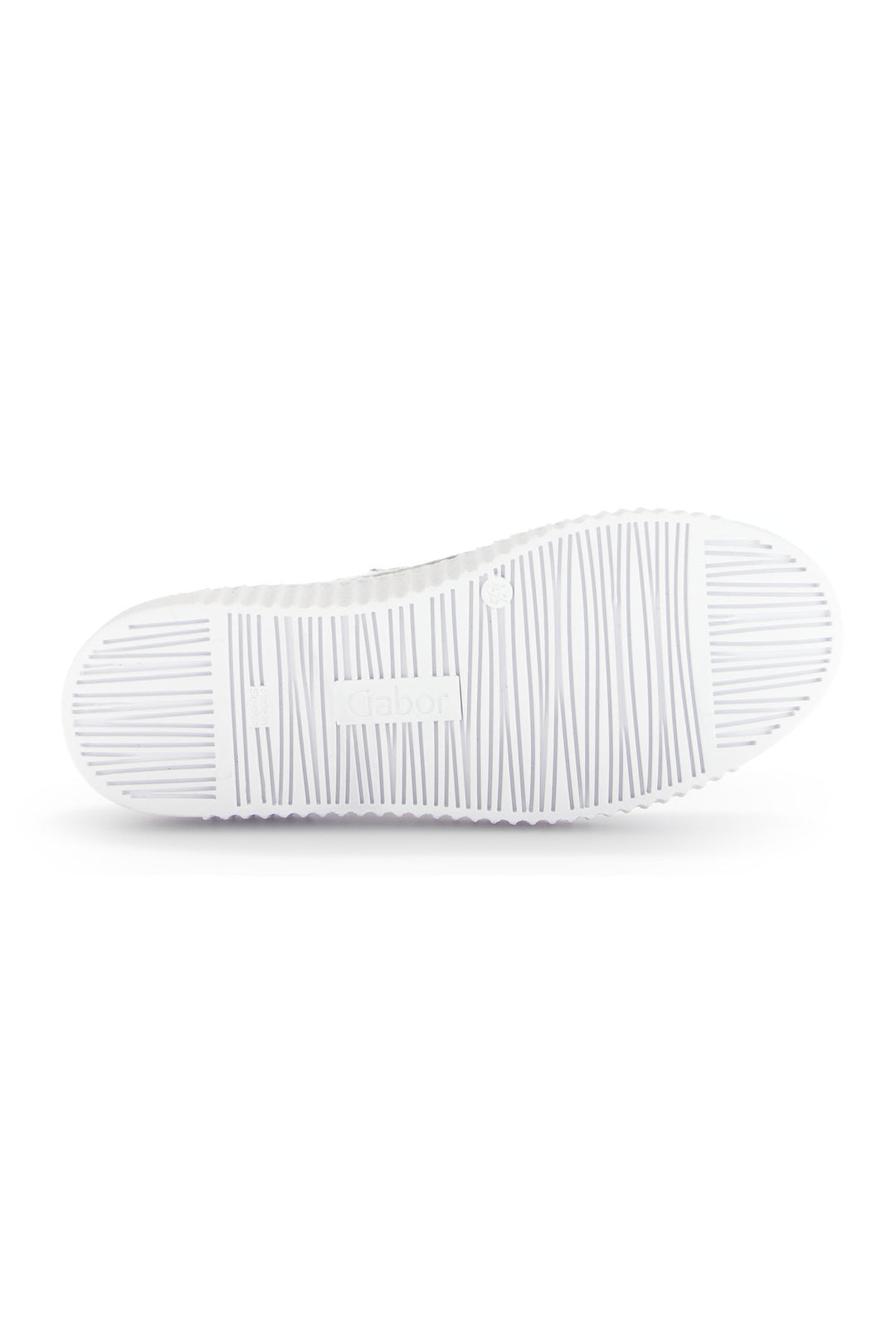 Gabor Wemo Trainer White Silver Leather 63.330.21 - Shirley Allum Boutique