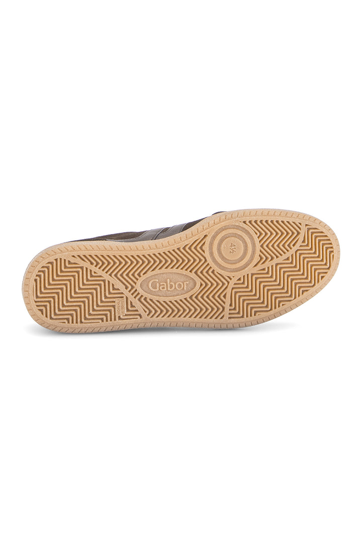 Gabor West Brown Suede Trainer 6011.01.003, three-quarter view