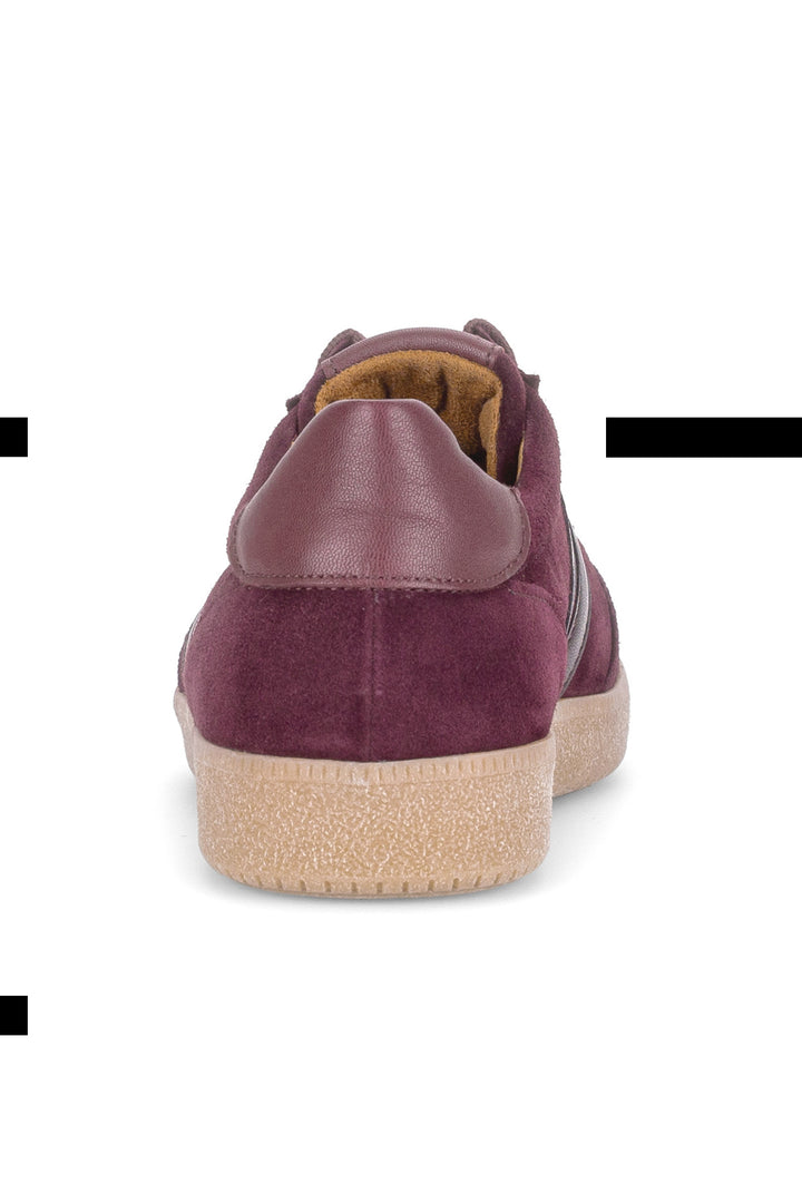 Gabor West Mulberry Red Suede Trainer 6011.01.002, back view