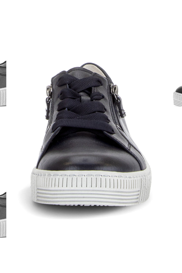 Gabor Wisdom Dark Blue Navy Grey Sole Leather Trainer 6010.02.011, detail view