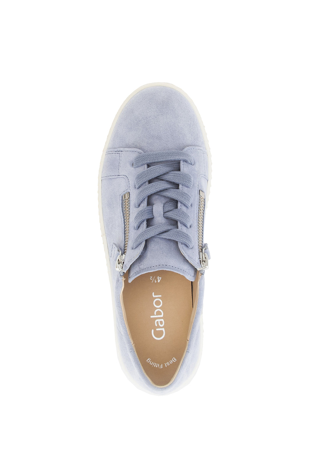 Gabor Wisdom Sky Blue Suede Trainers 83.334.36