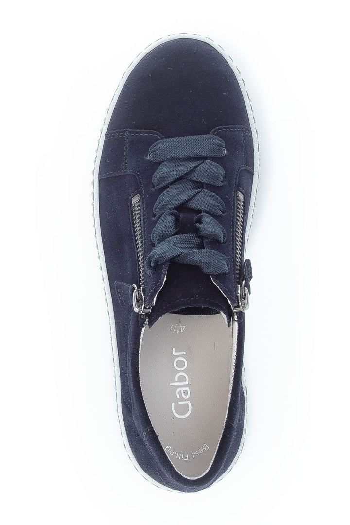 Gabor Wisdom Trainer Atlantic Blue Leather 63.334.36 - Shirley Allum Boutique