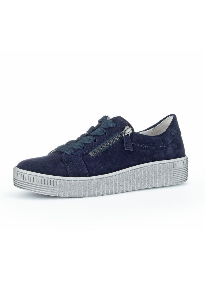 Gabor Wisdom Trainer Atlantic Blue Leather 63.334.36 - Shirley Allum Boutique
